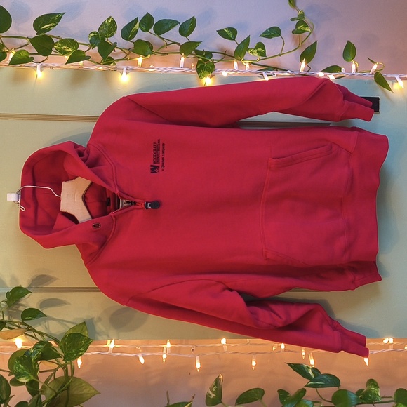 Men's White Bear Clothing Woodcraft Industries Red Hooded Sweatshirt M - Picture 2 of 14